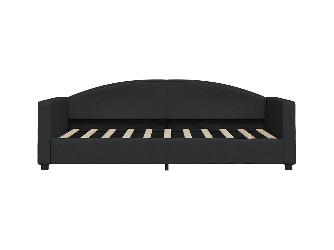 Sofá cama nido con cajones tela negro 90x190 cm