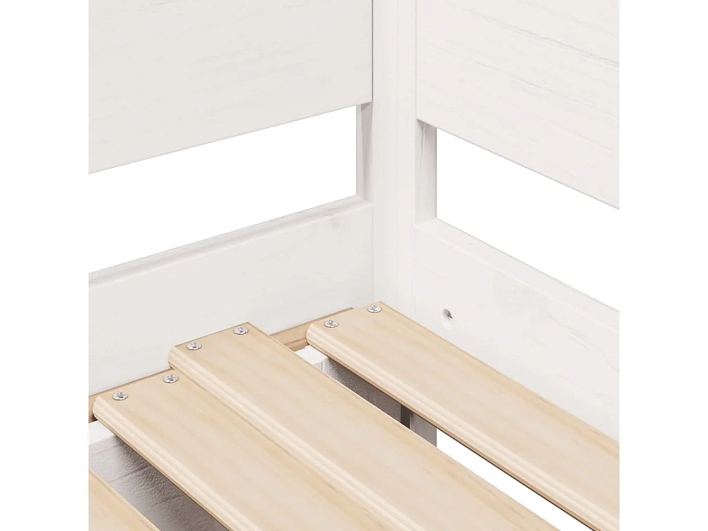 Slaapbank met onderschuifbed/lades zonder matras 80x200 cm wit