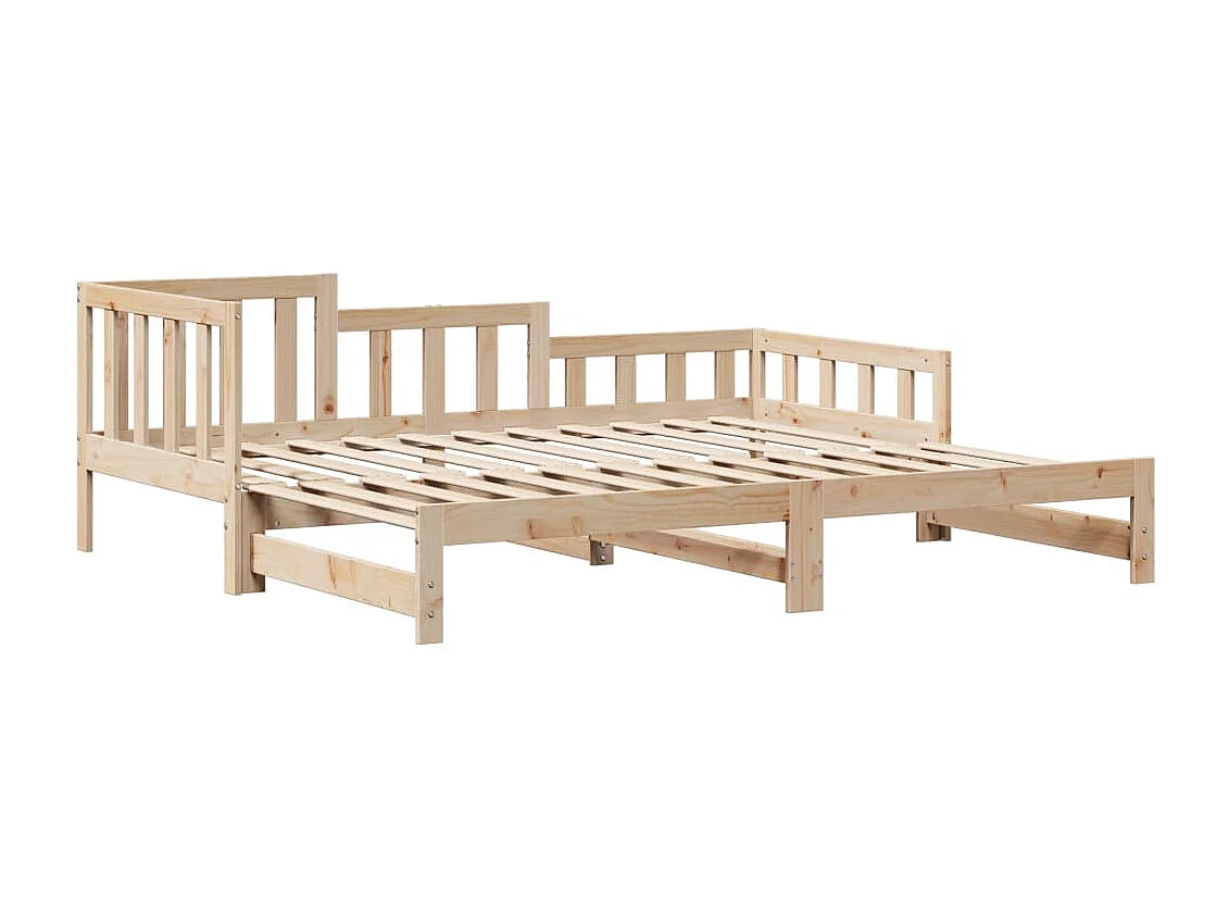 Slaapbank met onderschuifbed en lades zonder matras 90x190 cm