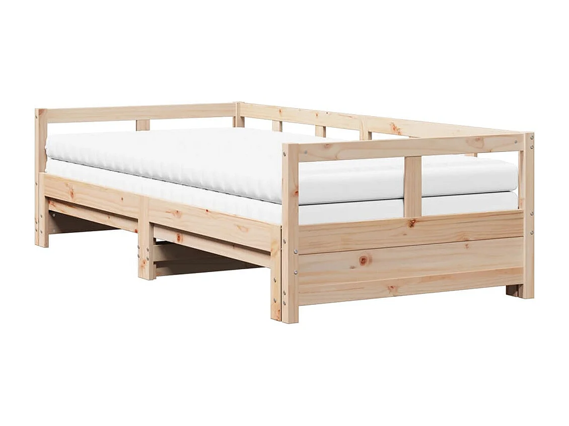 Sofá cama nido con colchones madera maciza de pino 90x200 cm