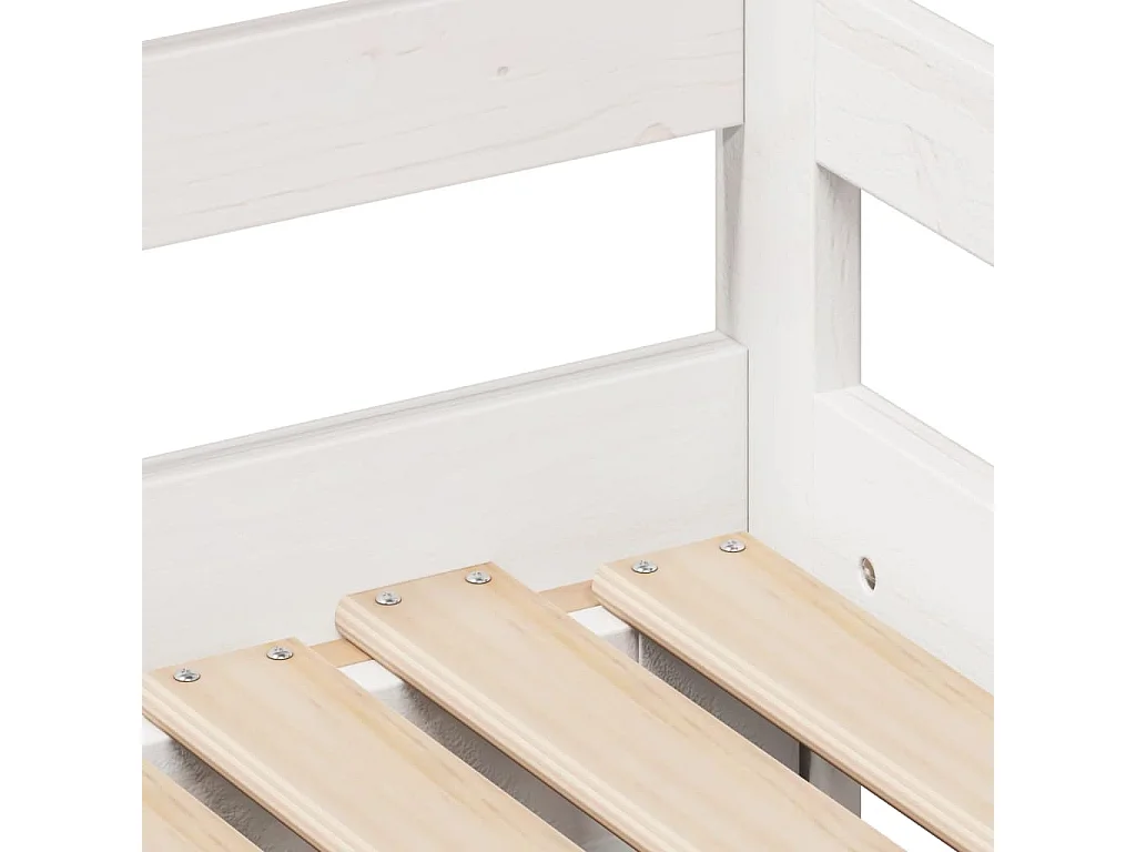 Slaapbank met onderschuifbed/lades zonder matras 80x200 cm wit