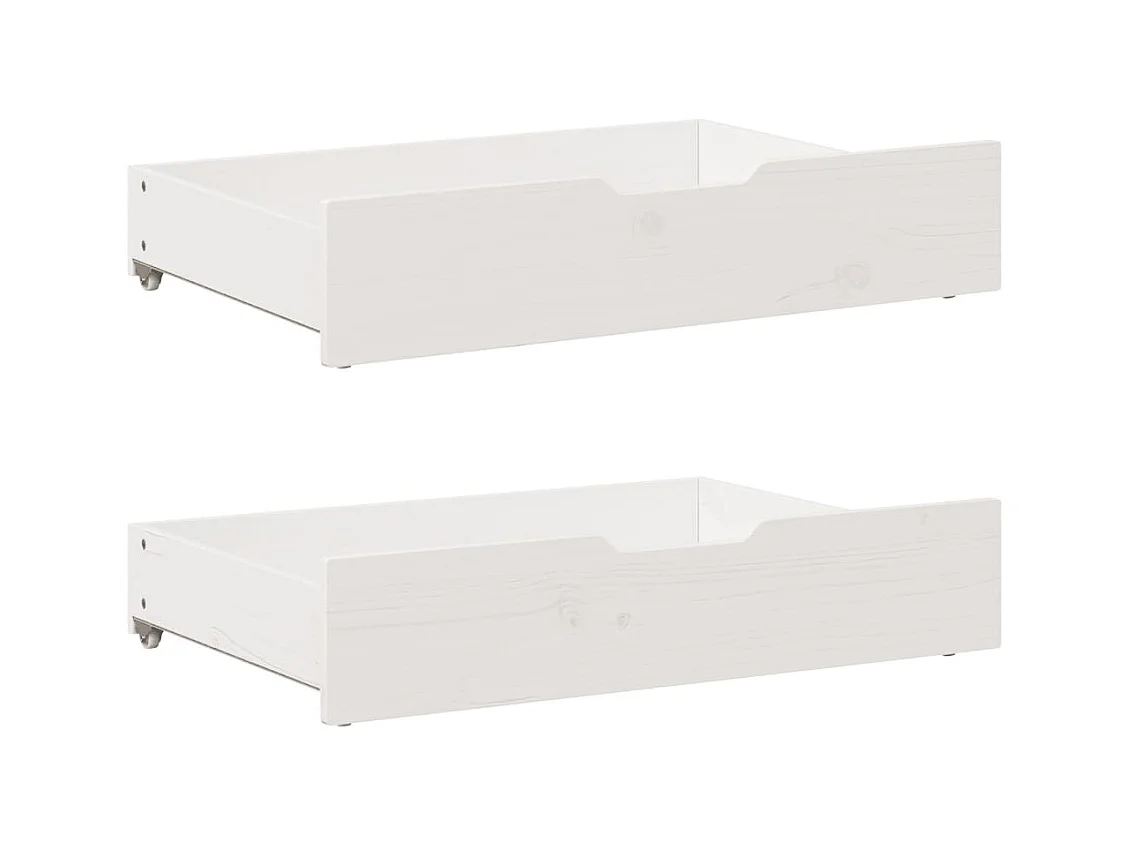 Sofá cama nido con cajones madera maciza pino blanca 90x190 cm