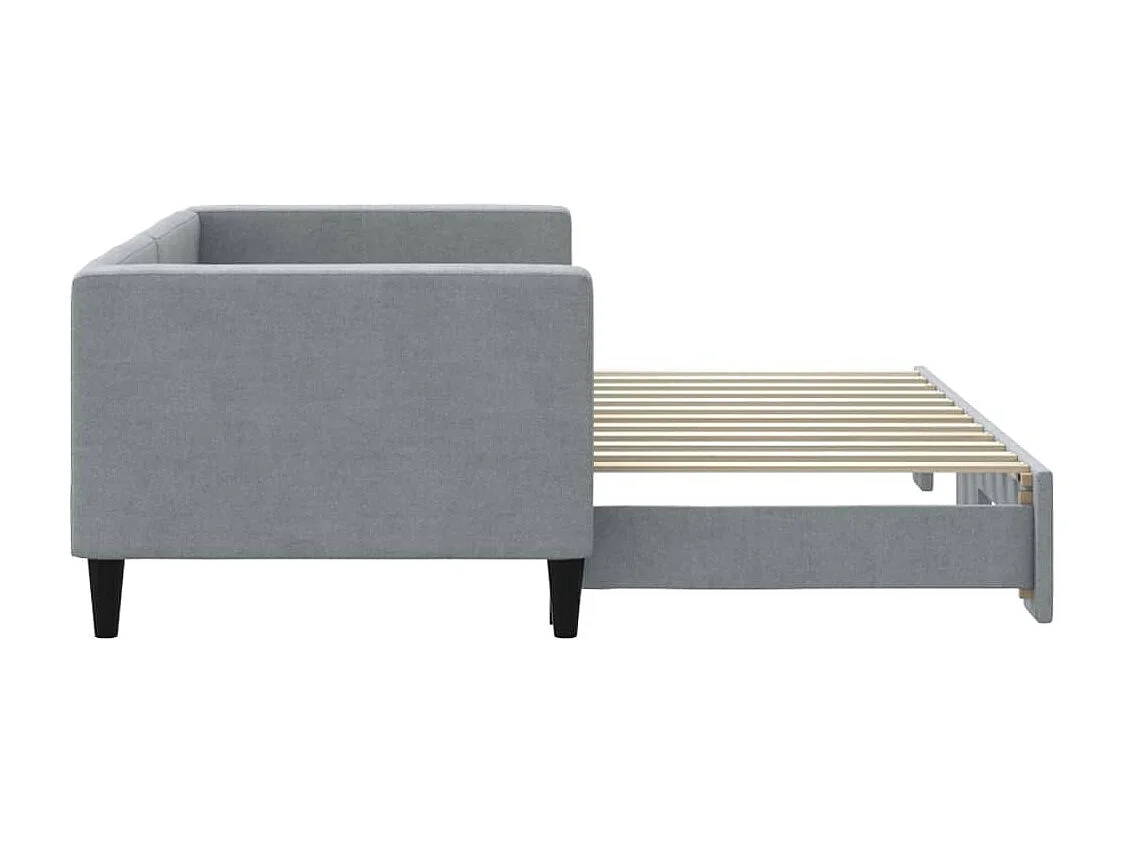 Sofá cama nido tela gris claro 80x200 cm