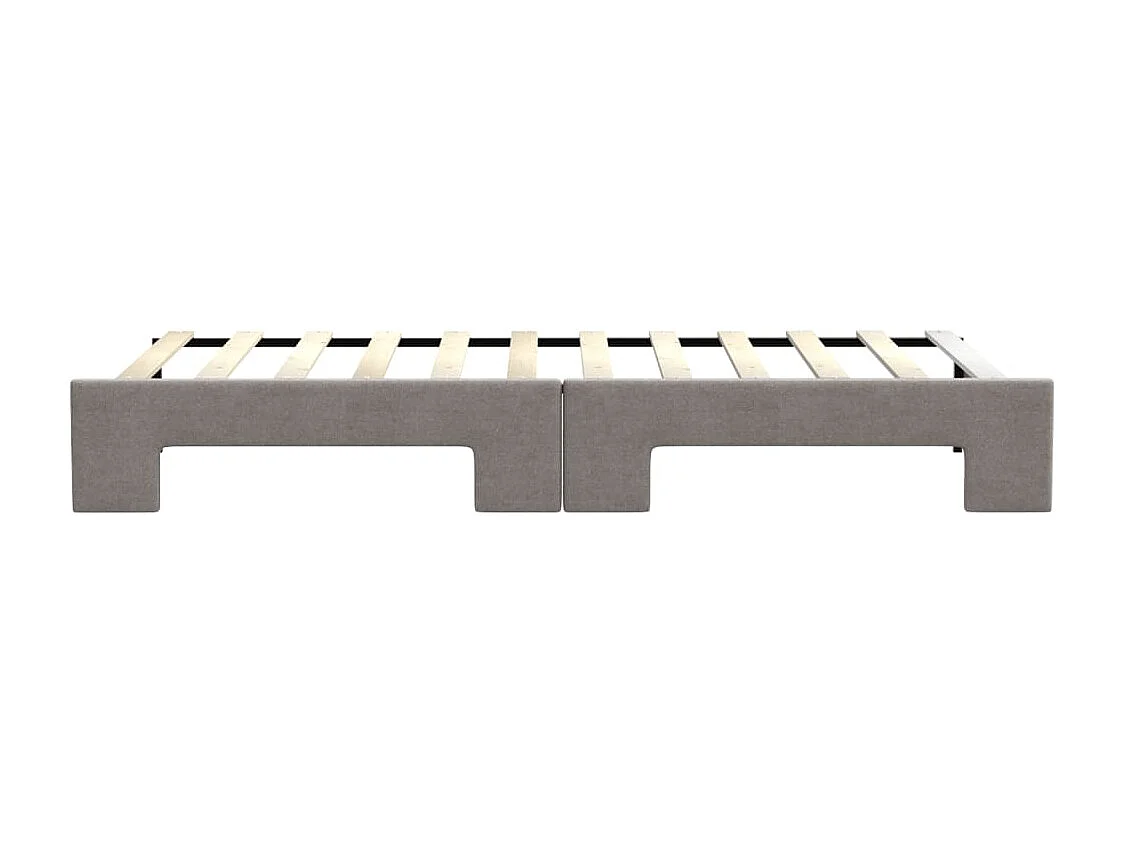 Slaapbank met onderschuifbed 80x200 cm stof taupe