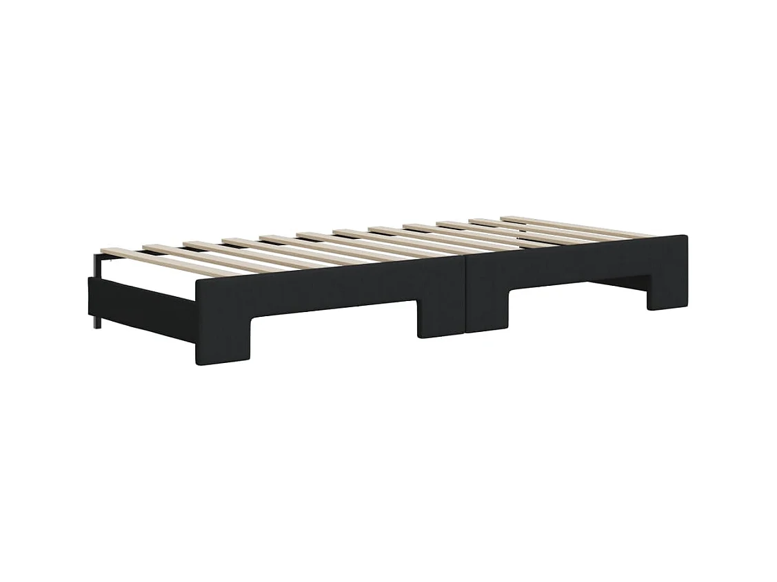 Sofá cama nido tela negro 100x200 cm