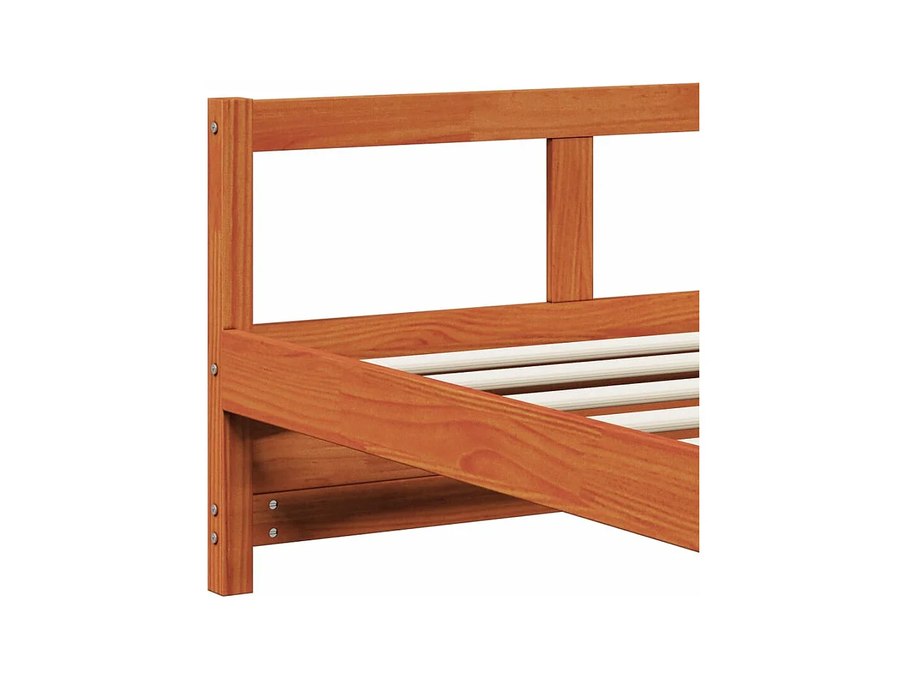 Sofá-cama com colchão 90x190 cm pinho maciço castanho-mel
