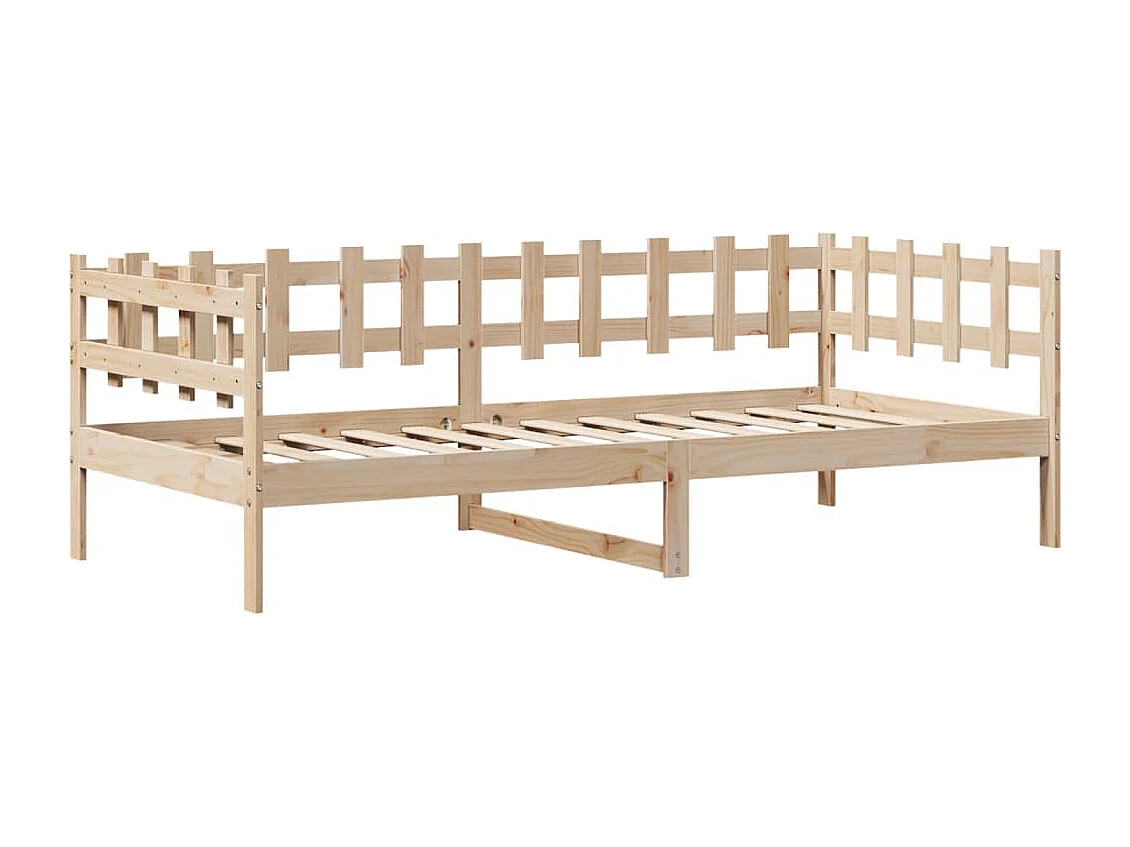 Sofá cama con cajones madera maciza de pino 80x200 cm