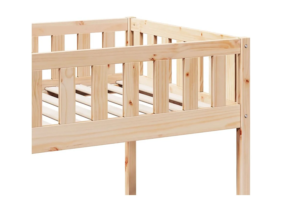 Cama de criança sem colchão 90x200 cm madeira de pinho maciça