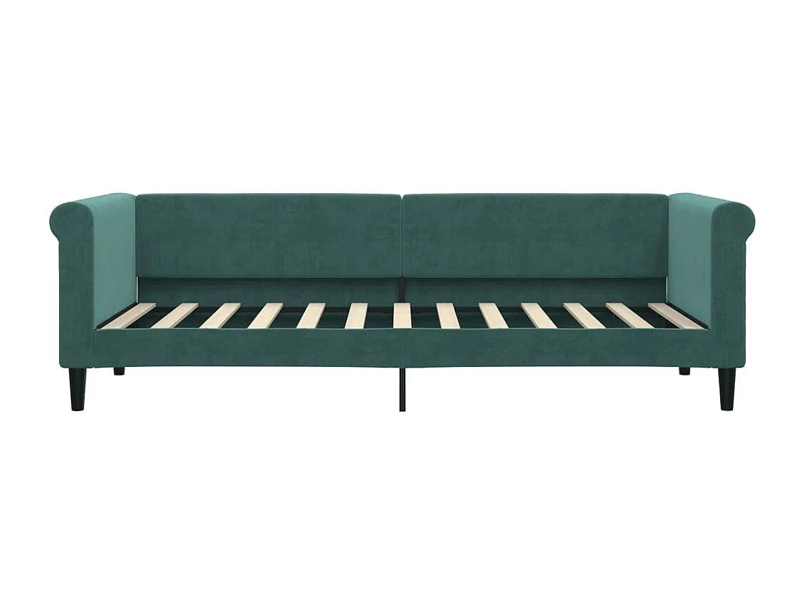 Sofá cama terciopelo verde oscuro 80x200 cm