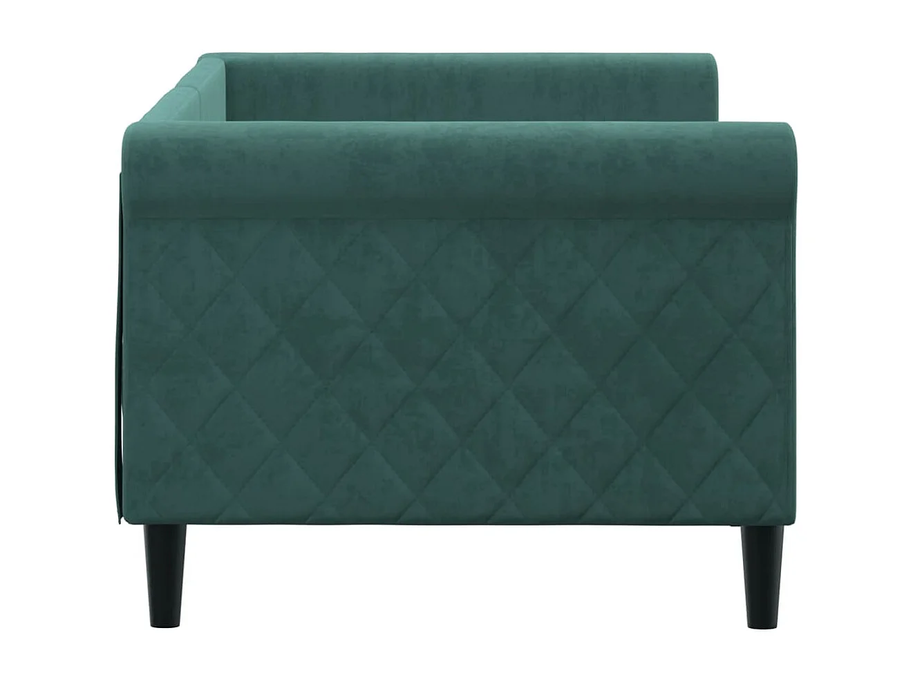 Sofá cama terciopelo verde oscuro 80x200 cm