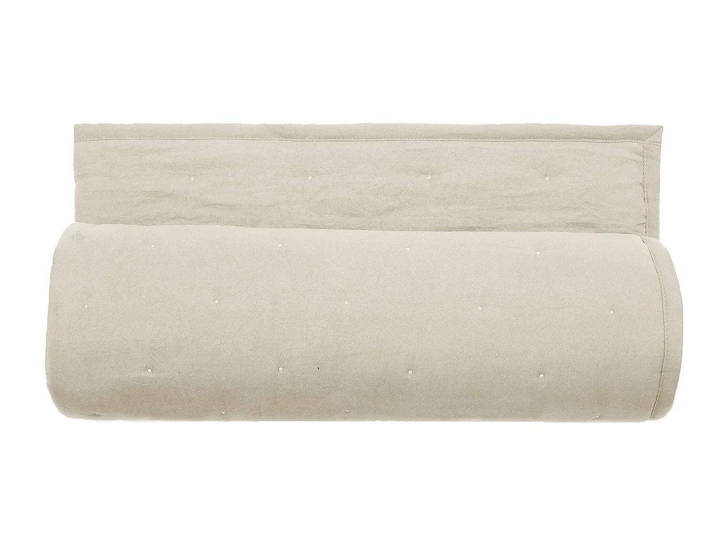 Couvre-lit 180x240 cm CELESTE velours piquage points brodés Naturel