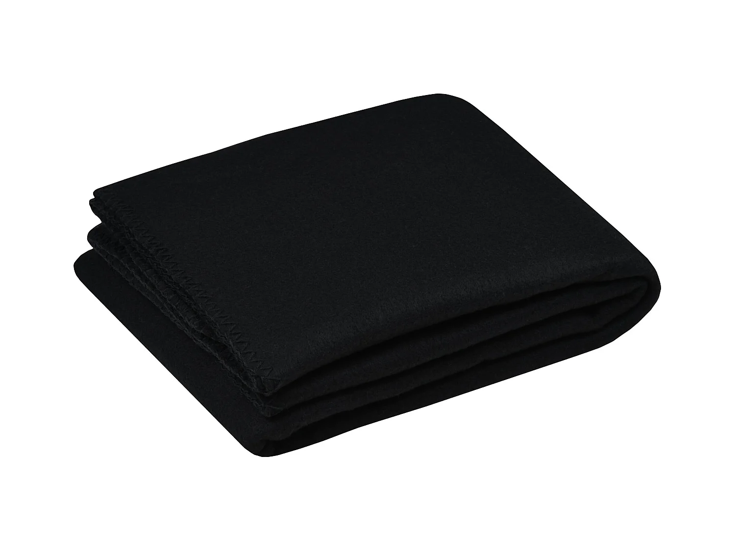 Plaid Polaire Collection Uni 125 x 150 cm Noir