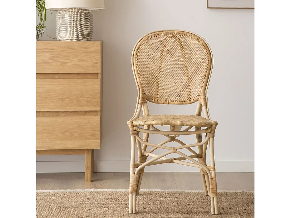 Chaise en rotin naturel 49x93