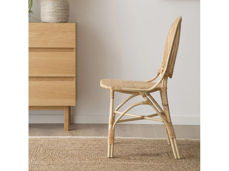 Chaise en rotin naturel 49x93