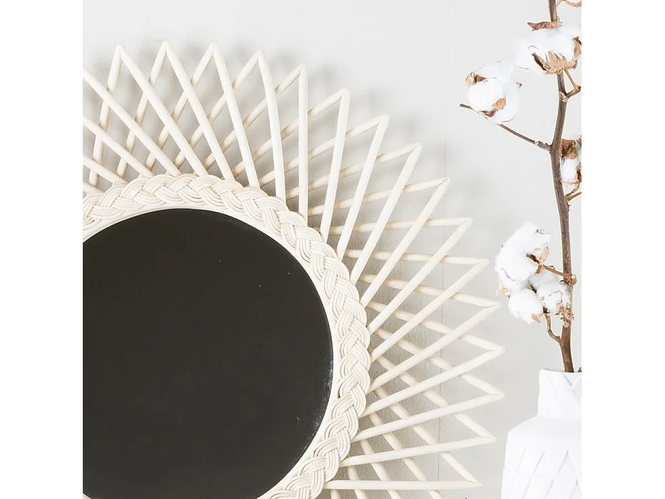 Angle specchio 60d rattan naturale