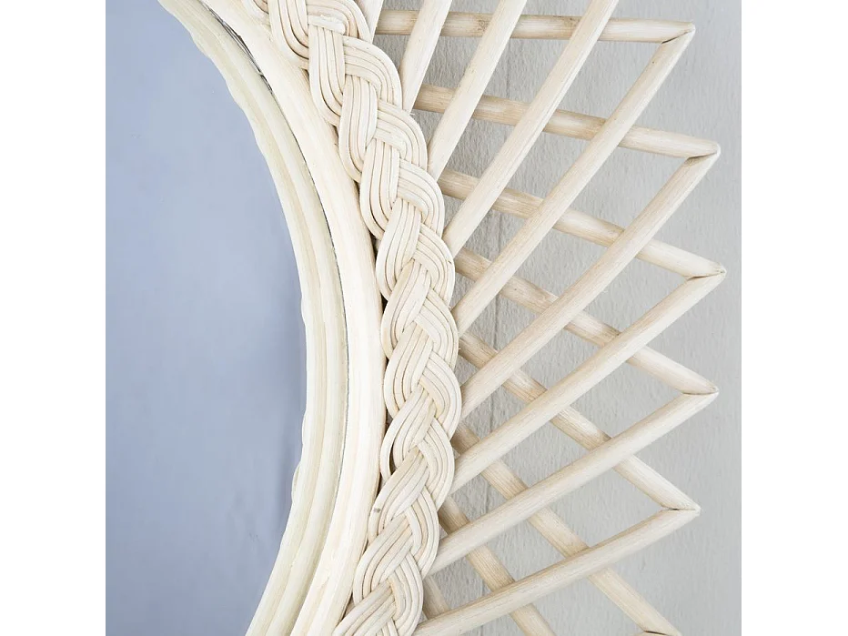 Angle specchio 60d rattan naturale
