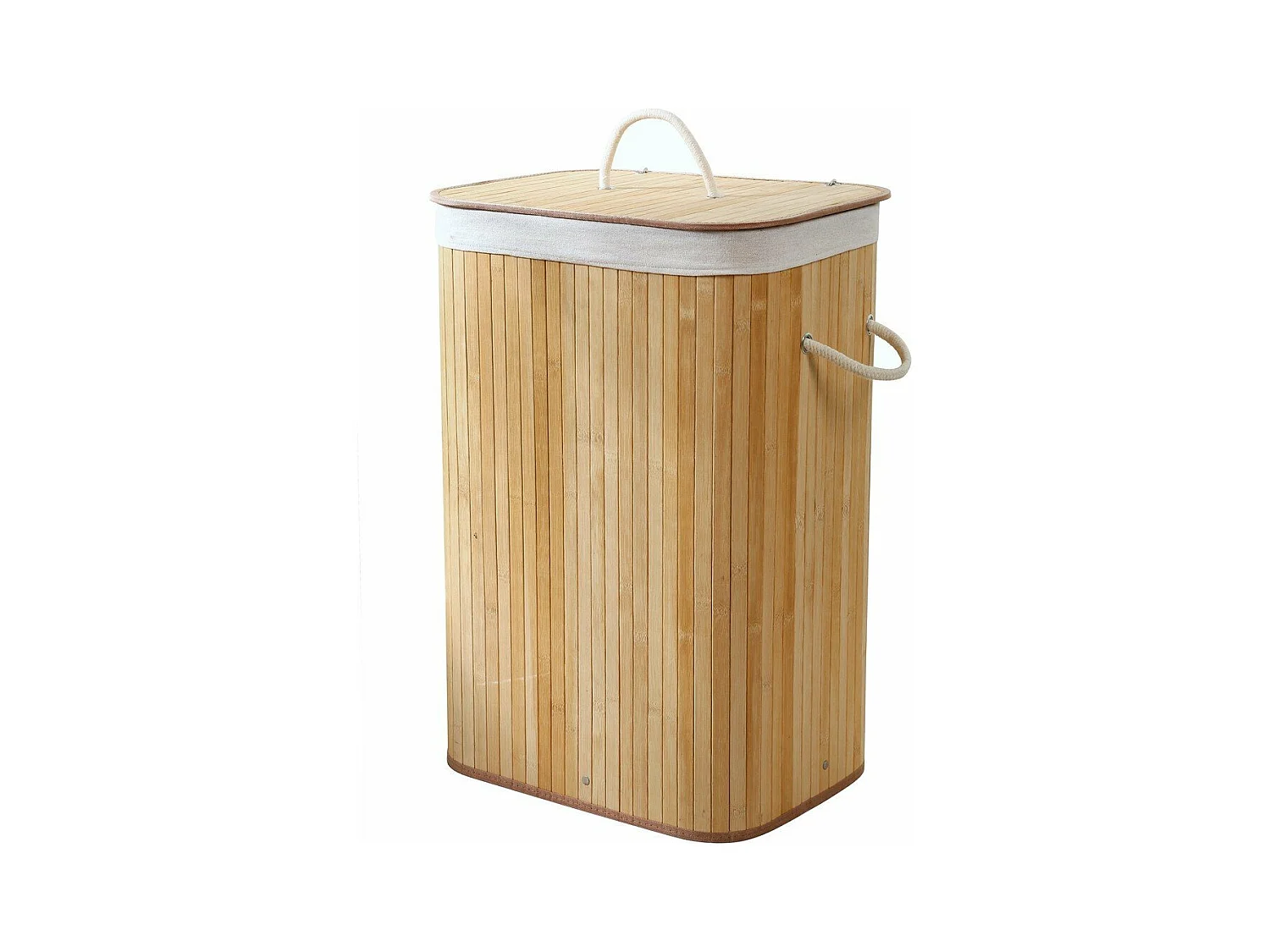 Rechteckiger Wäschekorb aus Bambus 70L - H60 cm