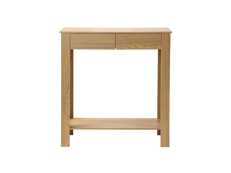 Hohe Konsole mit 2 Schubladen in Eichenoptik - L79 cm