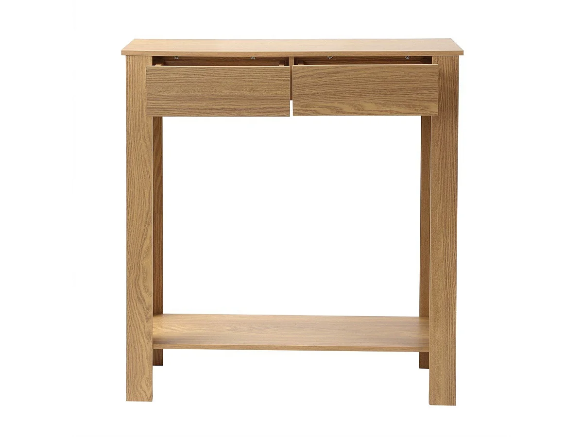 Hohe Konsole mit 2 Schubladen in Eichenoptik - L79 cm