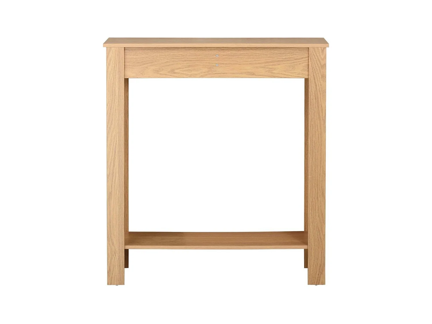 Consola alta de 2 cajones decorada en roble - L79 cm