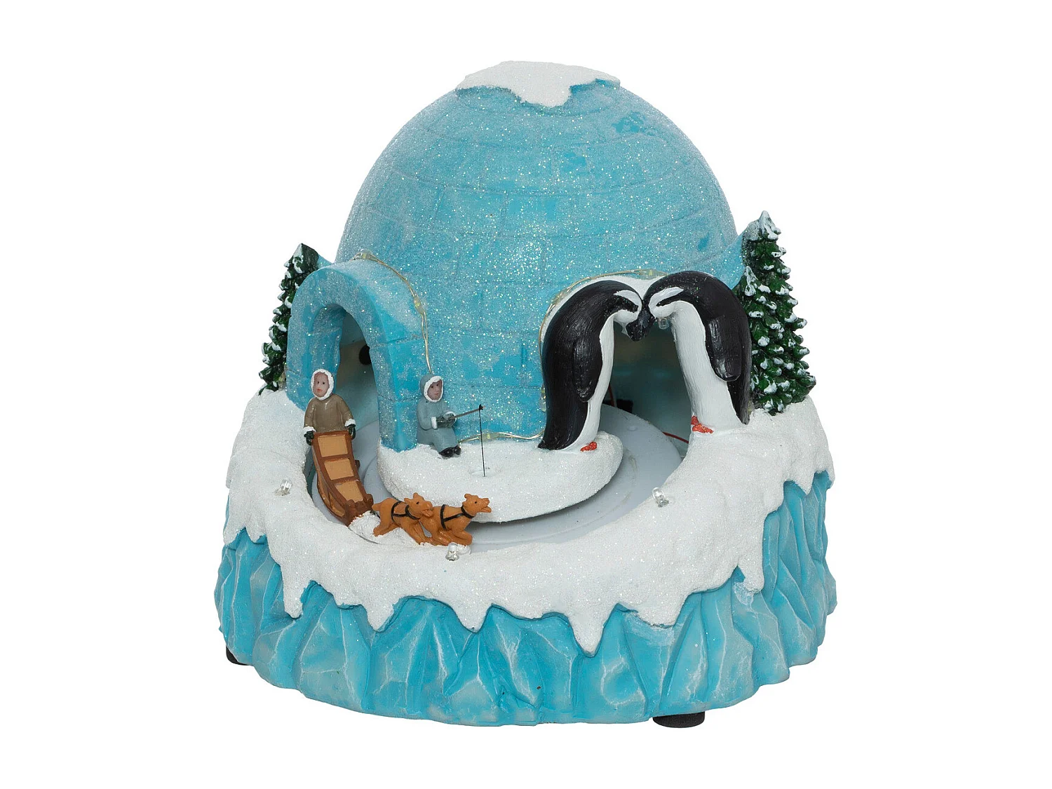 Village de Noël lumineux et animé IGLOO scène polaire