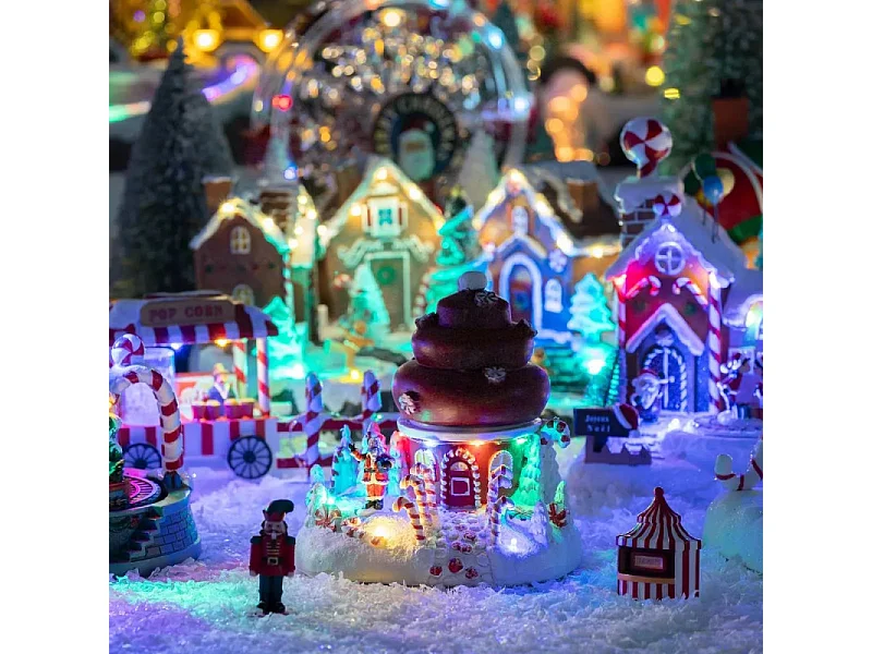 Village de Noël lumineux CUPCAKE et Père Noël