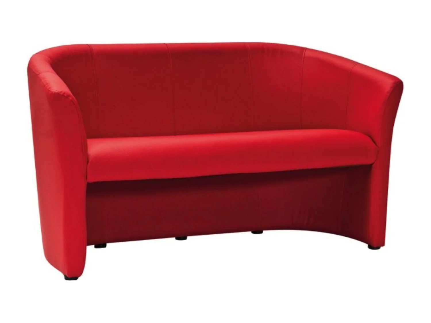 Divano convertibile a 3 posti in ecopelle rossa Tisso