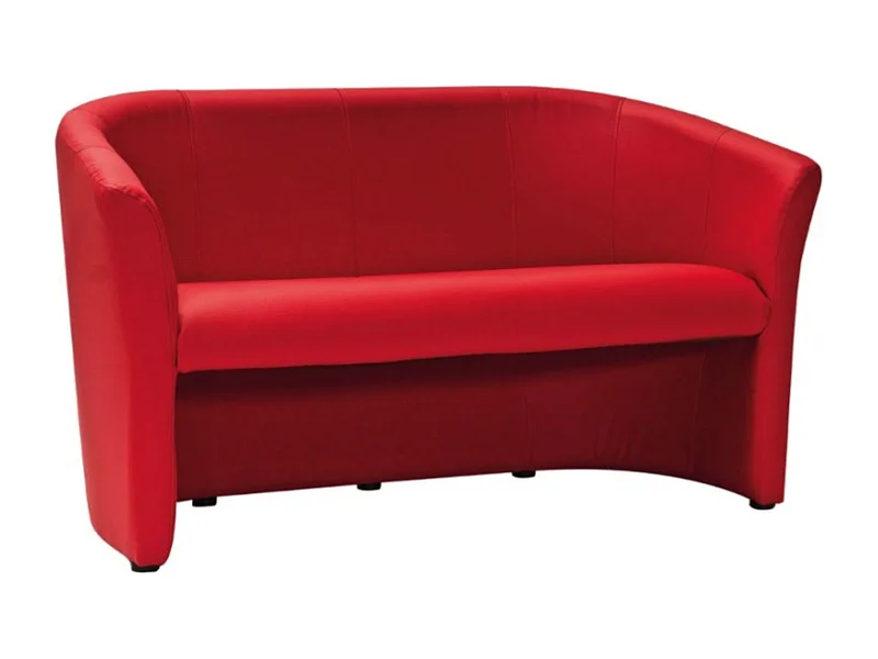 Sofá 3 plazas convertible en polipiel roja Tisso