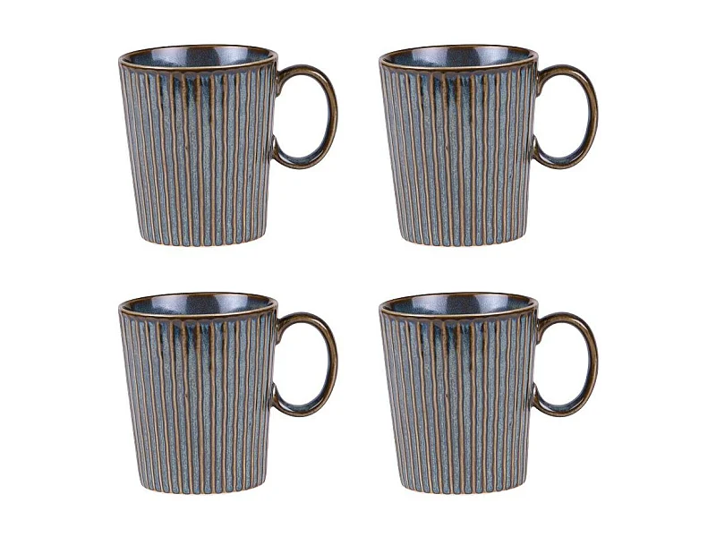 Coffret de 4 mugs Liv bleu 35 cl