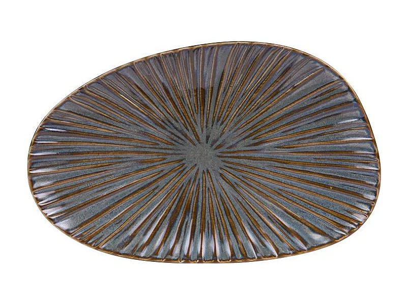 Plat organique Liv bleu 26x16 cm