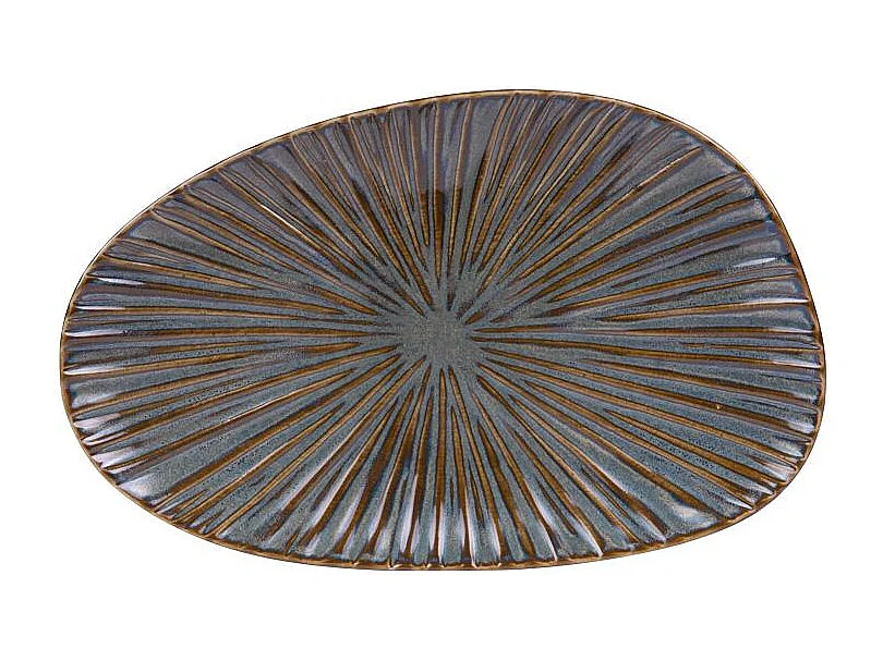 Plat organique Liv bleu 26x16 cm