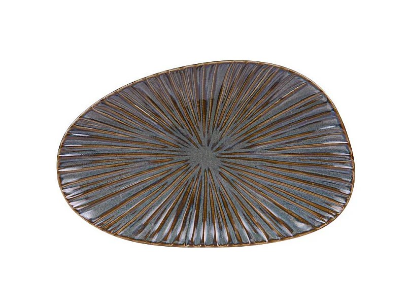 Plat organique Liv bleu 26x16 cm
