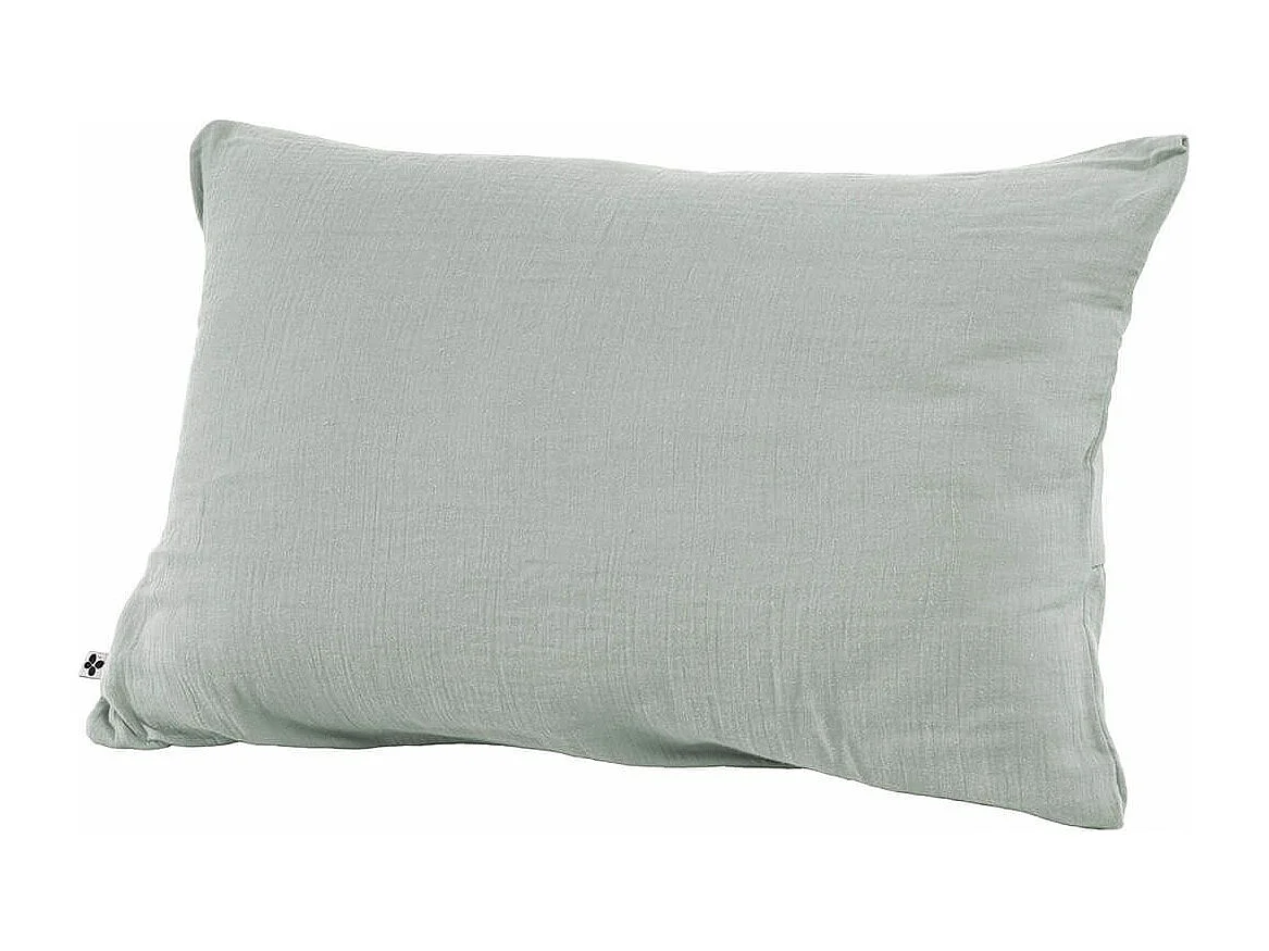 OUREA - Taie d'Oreiller 50x70cm Gaze de Coton Eucalyptus