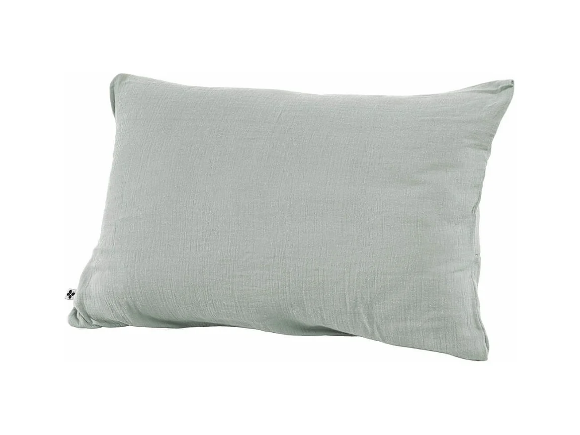 OUREA - Taie d'Oreiller 50x70cm Gaze de Coton Eucalyptus