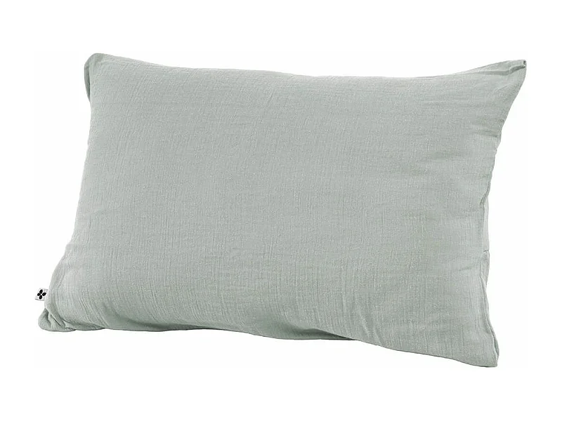 OUREA - Taie d'Oreiller 50x70cm Gaze de Coton Eucalyptus