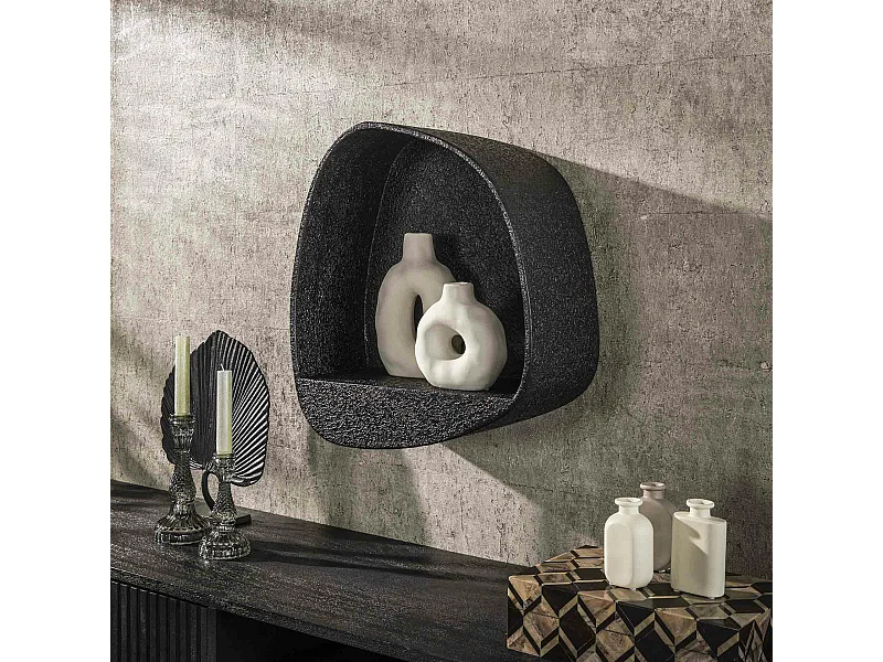 Etagère murale noire forme organique 48 cm TAJ