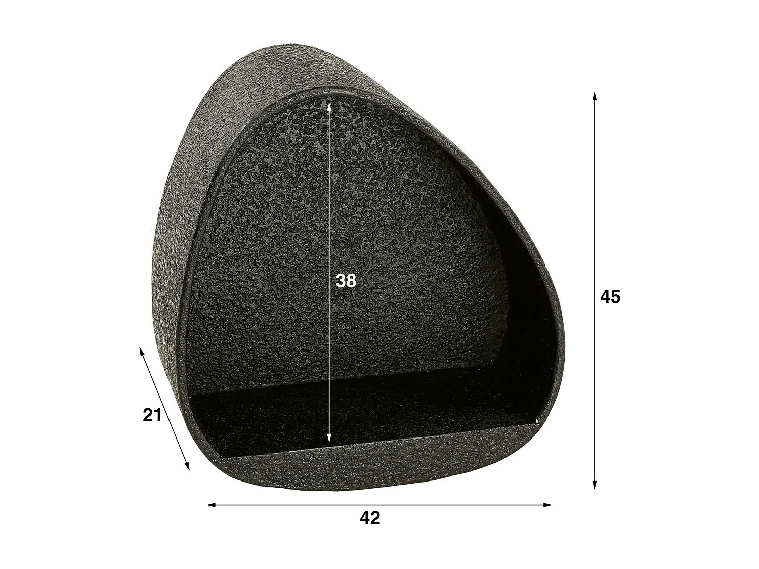 Etagère murale noire forme organique 45 cm TAJ