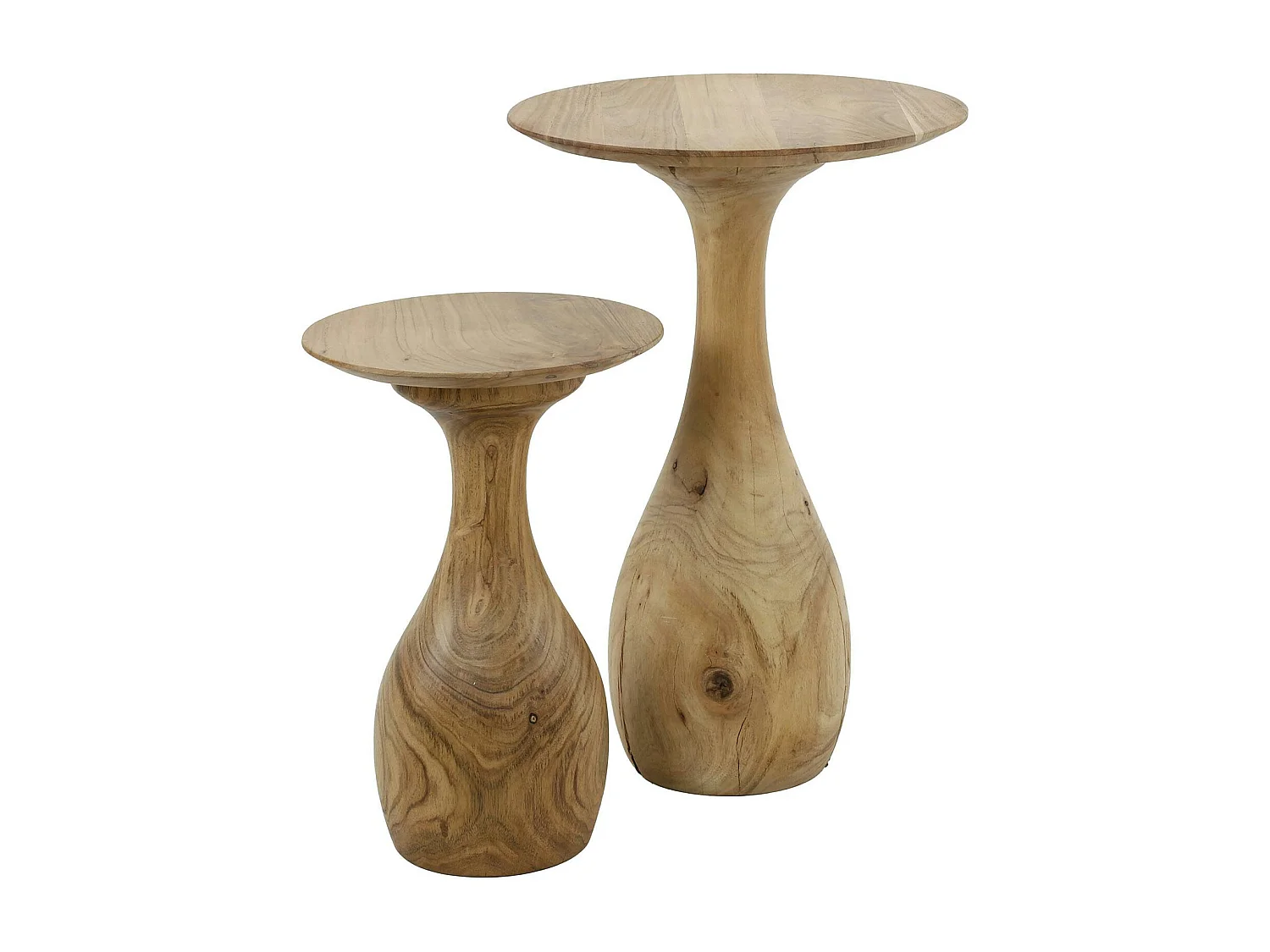 Table d'appoint organique en bois d'acacia (lot de 2) MELBOURNE