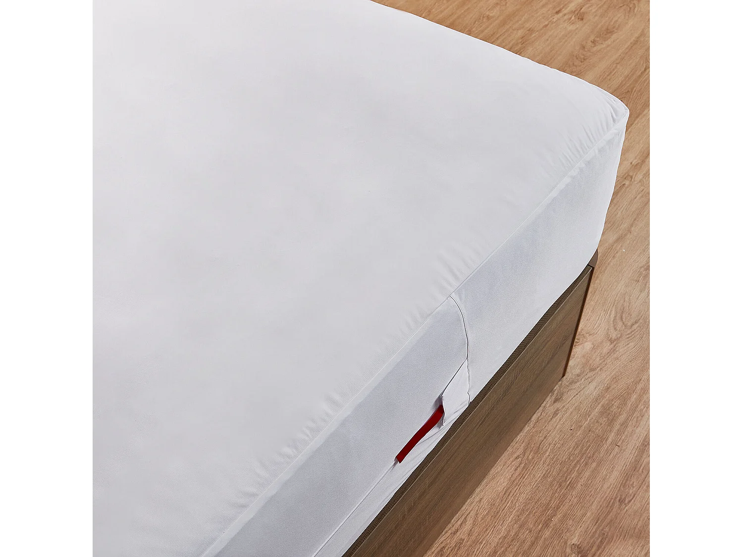 Protector de colchón 160 x 196 cm impermeable y antichinches, blanco, PIKOLIN HOME