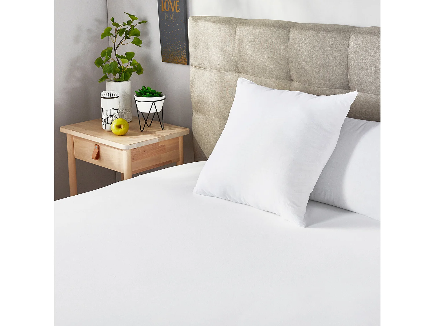 Protège-matelas de 90 x 196 cm en polyester de 3 cm - NEUTRAL de PIKOLIN HOME