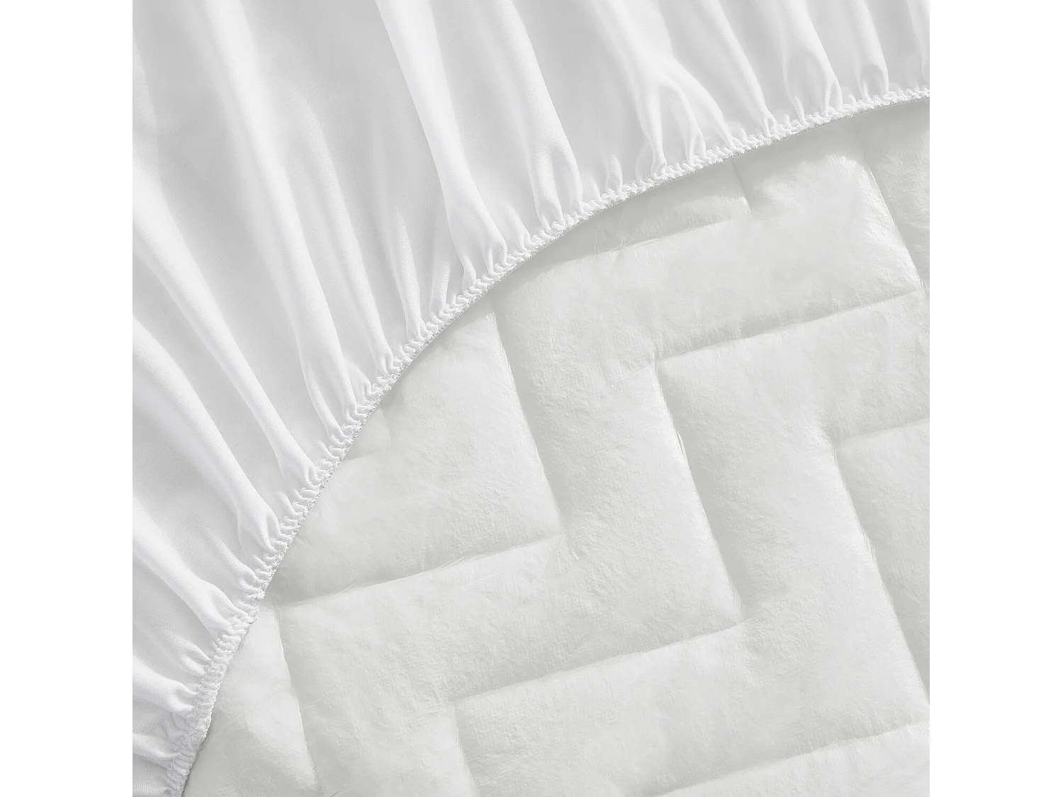 Protector de colchón acolchado 160 x 196 cm de algodón, impermeable, blanco PIKOLIN HOME