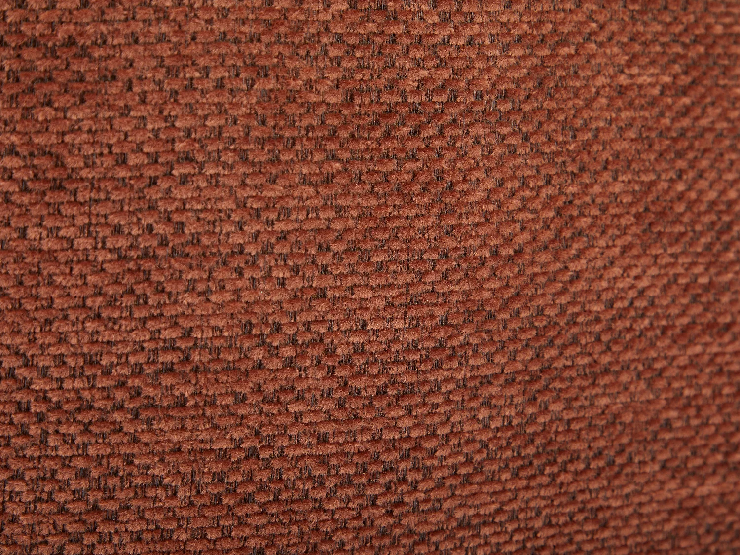 Lot de 6 chaises avec accoudoirs en tissu texturé et métal noir - Terracotta - NISTOSIA