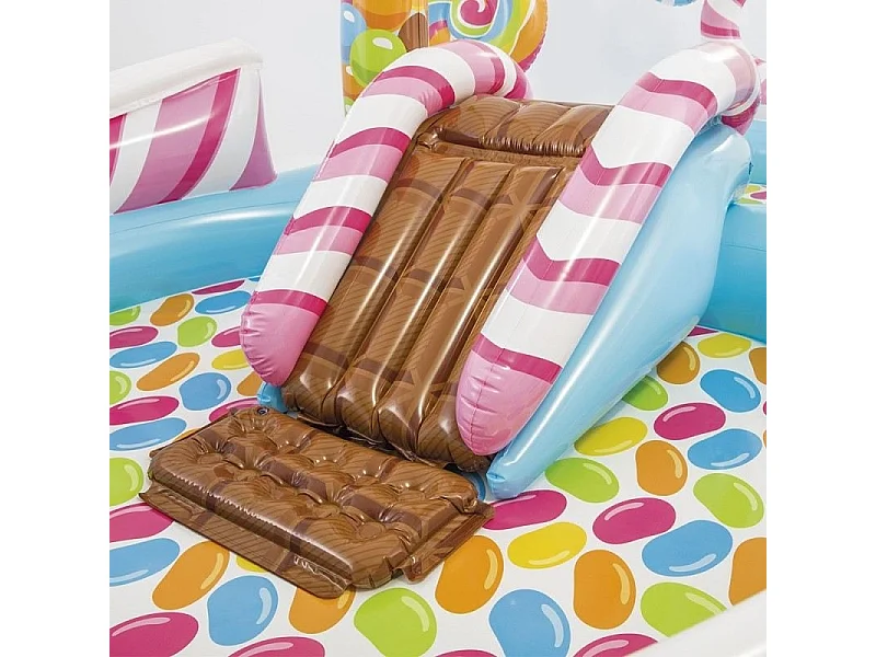 Centro de juegos acuático Candy Zone Intex hinchable +3A multicolor 130x191x295 cm