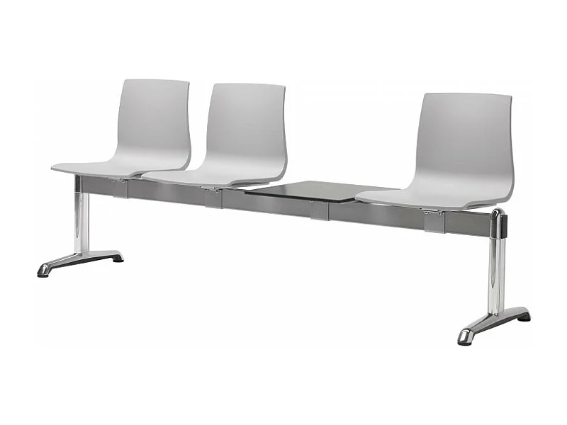 3 chaises et 1 tablette salle d'attente ignifugées Bench Alice - Scab