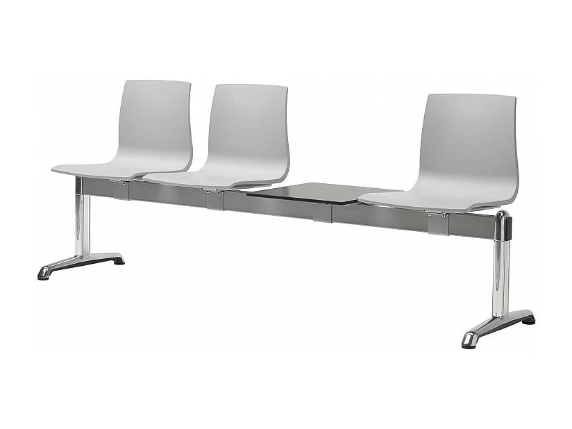 3 chaises et 1 tablette salle d'attente ignifugées Bench Alice - Scab