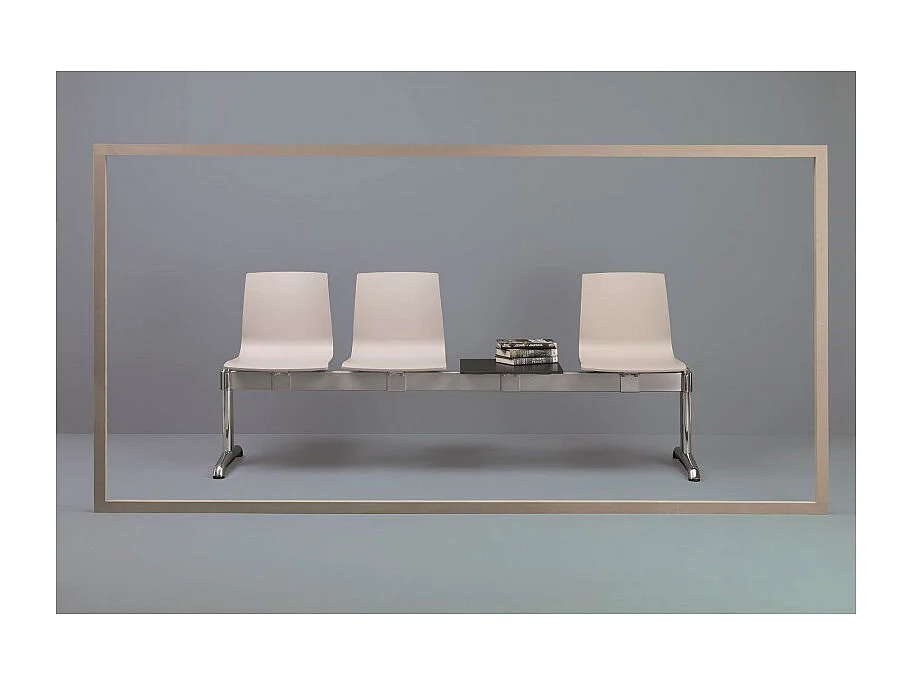 3 chaises et 1 tablette salle d'attente ignifugées Bench Alice - Scab