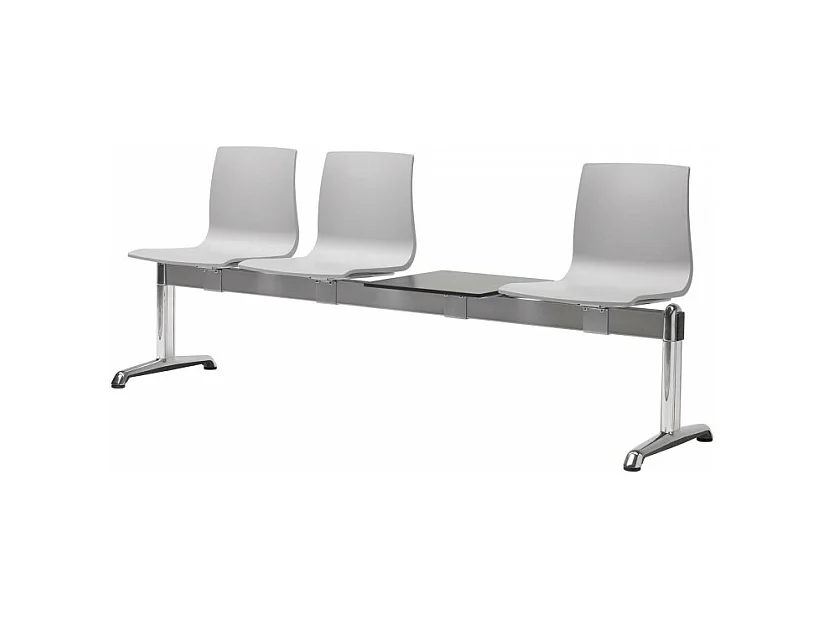 3 chaises et 1 tablette salle d'attente ignifugées Bench Alice - Scab