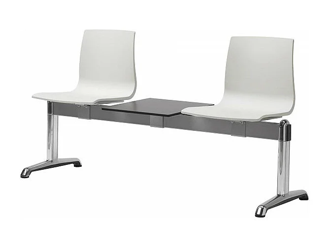 2 chaises et 1 tablette salle d'attente ignifugées Bench Alice - Scab