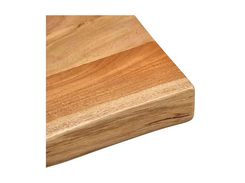 Table basse 140 x 70 cm en bois massif d'acacia et métal noir - OTTAWA