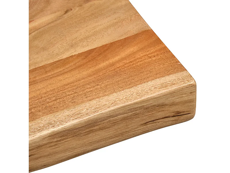 Table basse 140 x 70 cm en bois massif d'acacia et métal noir - OTTAWA